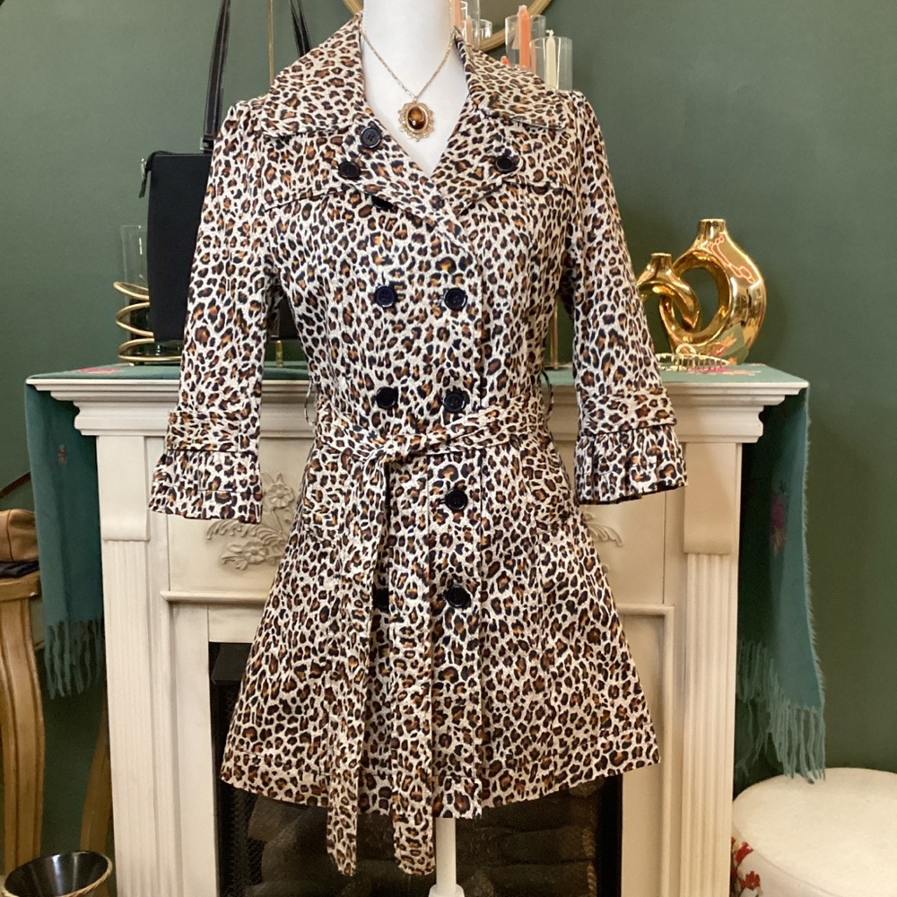 5th Culture Leopard Print PeaCoat‎